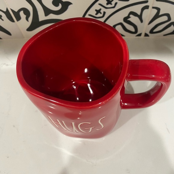 New Rae Dunn HUGS/ KISSES Double Sided Mug Red LL Lettering Mug Valentine’s Love - Picture 3 of 4